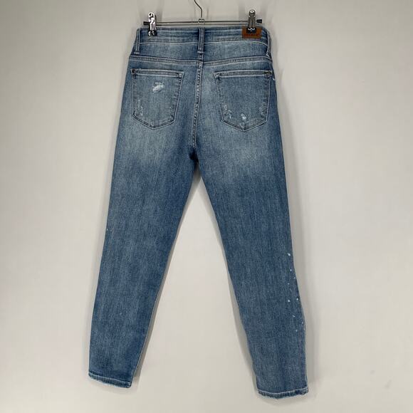 Judy Blue Women Jeans 9 / 29 Blue Denim Slim Fit Stretch Distressed 26.5" - Picture 9 of 13